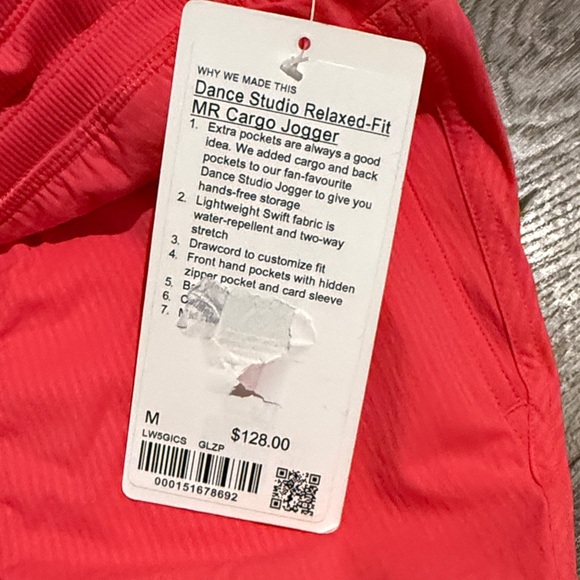 lululemon Dance Studio Relaxed-Fit Cargo Jogger – Bright Coral – Size M – NWT - Picture 4 of 7